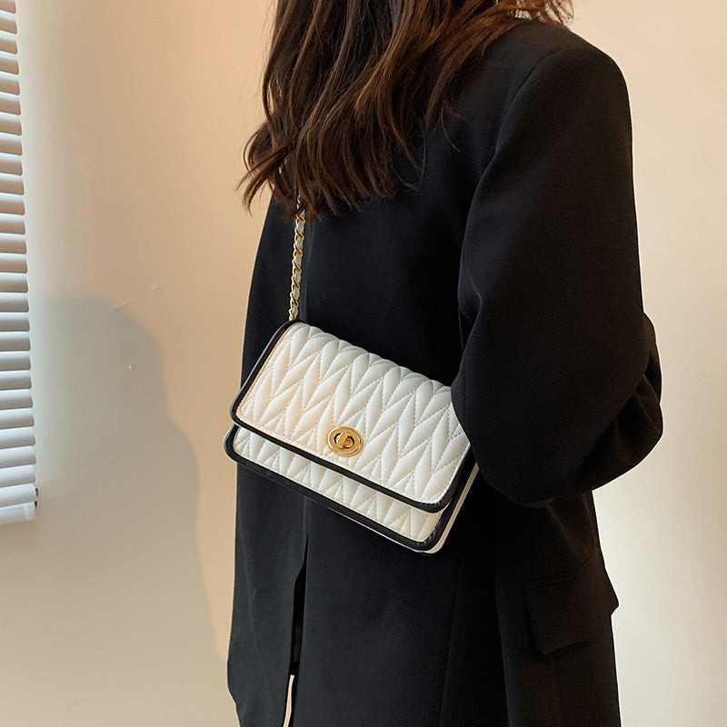 Wholesale Casual Fashion Chain Small Square Fashion Western Style Crossbody Solid Color Shoulder Bag